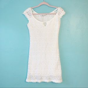 Trina Turk Crochet Keyhole White Dress 6